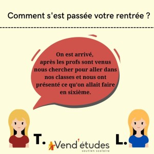 Témoignage rentrée en 6ème élève de collège 1